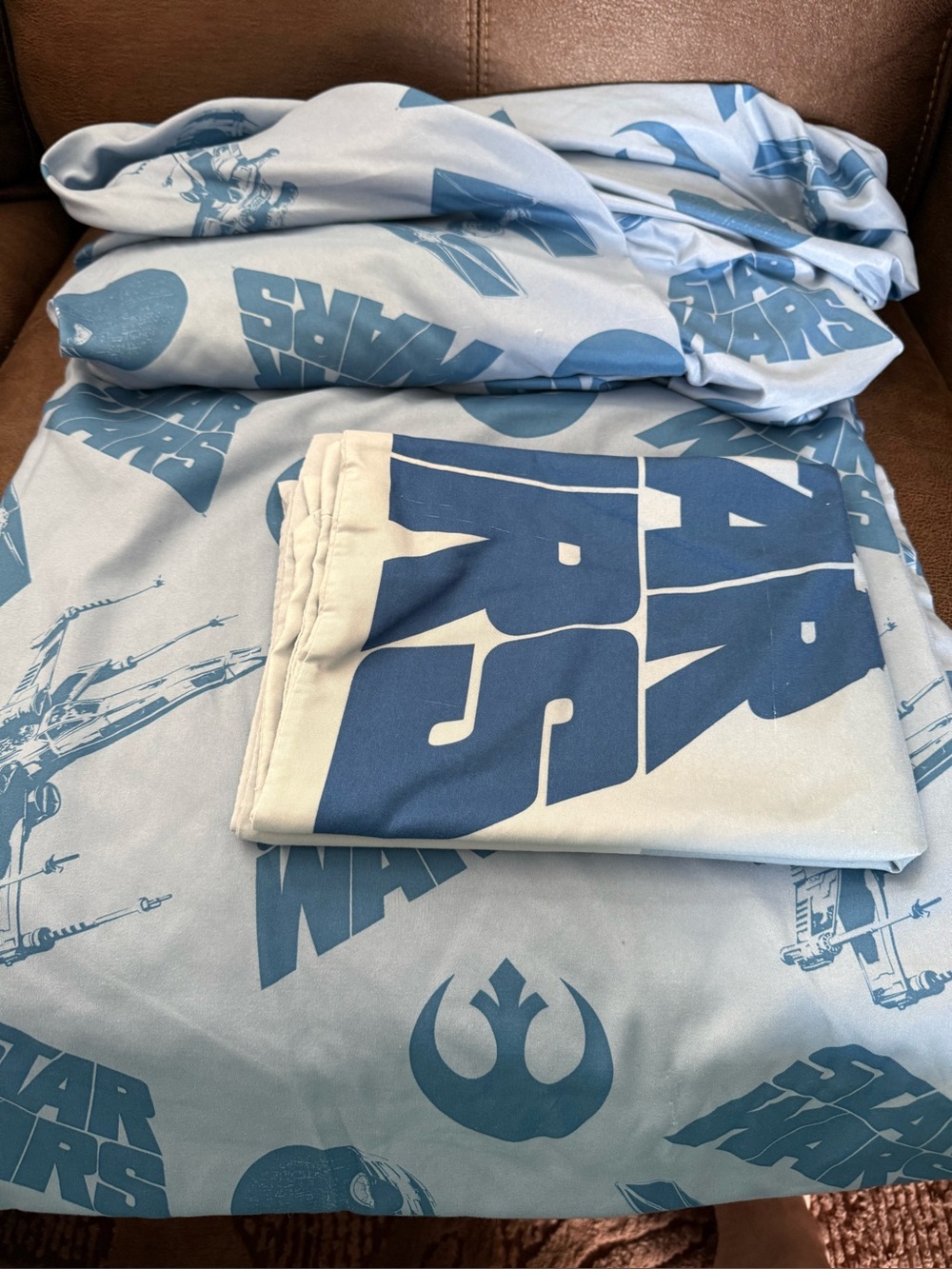 Star Wars Twin Size 3 Piece Sheet Set Blue Jay Franco X-wing Tie Fighter